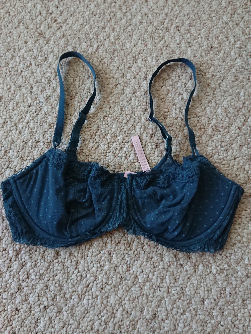 DOBREVA Sexy Lace Balconette Bra in peacock blue 38D